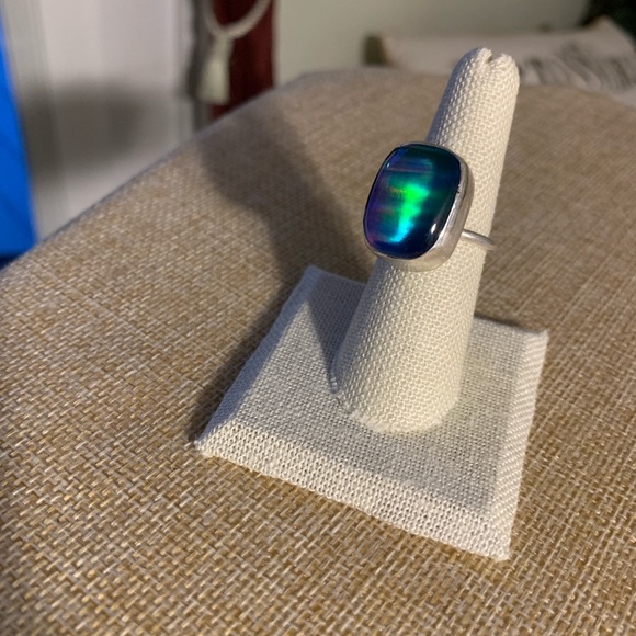 Aurora Opal Sterling silver ring size 6 1/4, NWT - Picture 8 of 10